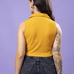 Popwings Self Design Notched Lapel Collar Sleeveless Corduroy Weave Waistcoat image 5