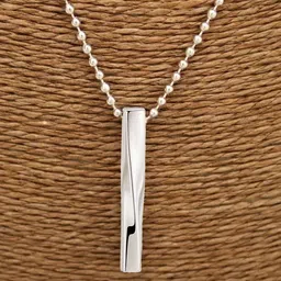 SK Enterprisess Silver-Plated Geometric Pendants with Chains image 3