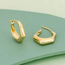 Kushal's Fashion Jewellery Gold-Plated Zircon Studded Party Spherical Hoop Earrings-picture-18