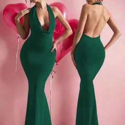 Genzy Cowl Neck Crepe Bodycon Maxi Dress-picture-28