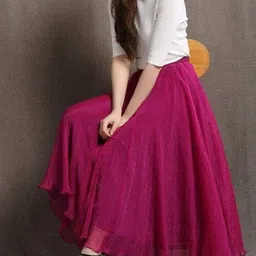 SIDDHO HUM A-Line Maxi Skirt-image-10