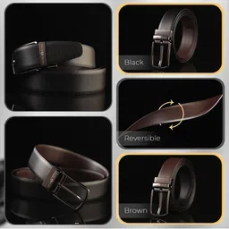 Scrumbler Men Textured Leather Reversible Belt image 2