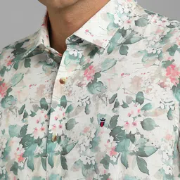 Louis Philippe Sport Slim Fit Floral Printed Spread Collar Shirt image 3