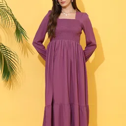 De La Moda Crepe Fit & Flare Midi Dress-image-88