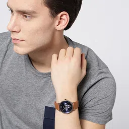 Timex Unisex Brass Dial & Leather Straps Analogue Watch TW2R29100UJ image 4