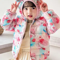 Babymoon Kids Hearts Printed Hooded Lightweight Outdoor Jacket-picture-48
