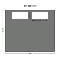 Home Centre White 300 TC King Bedsheet with 2 Pillow Covers image 3
