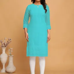 AXI COUTURE Ethnic Motifs Embroidered Chikankari Chikankari Kurti image 2