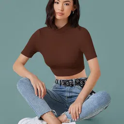 Dream Beauty Fashion Women Solid Crop Top-picture-24