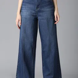 CEFALU Women Comfort Wide Leg High-Rise Jeans-image-22