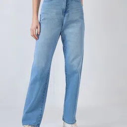 SPYKAR Women Straight Fit High-Rise Clean Look Heavy Fade Cotton Jeans-picture-33