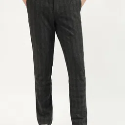 United Colors of Benetton Men Checked Mid-Rise Relaxed Trousers-image-57