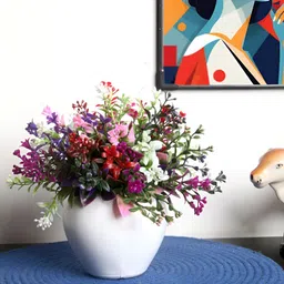 FOLIYAJ White 1 Pieces Artificial Plant With Pot image 1