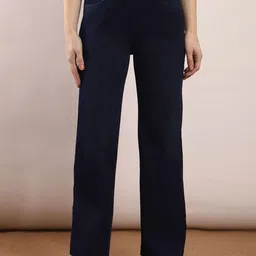 FCK-3 Women Wide Leg High-Rise Stretchable Cropped Jeans-picture-35