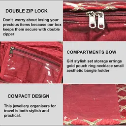 HOMESTIC Maroon Set of 2 Regular Jewellery Organiser Organisers image 3