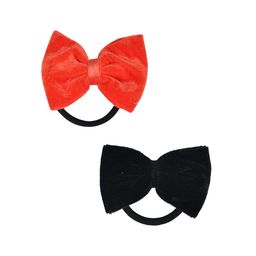 FUNKRAFTS Girls Set of 2 Multicolor Bow Ponytail Holders-picture-39