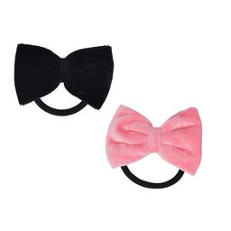 FUNKRAFTS Girls Set Of 2 Black & Pink Ponytail Holders-picture-37
