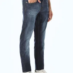 Jack & Jones Men Slim Fit Low-Rise Mildly Distressed Light Fade Stretchable Jeans image 4