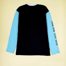 KiddoPanti Boys Printed Round Neck Regular Sleeves Pure Cotton Relaxed Fit T-shirt image 3