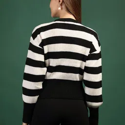 Mast & Harbour Women Striped Woollen Pullover image 5