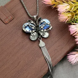 Jewelgenics Silver-Plated Geometric Pendants with Chains-picture-23