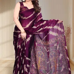 MAGNEITTA Striped Pure Chiffon Saree image 4