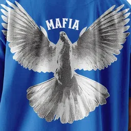 Force Men Typography Printed Oversized Round Neck T-shirt image 3