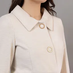 all about you Spread Collar Long Sleeves Single-Breasted Overcoat image 2