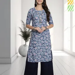 HERE&NOW Women Pack Of 3 Ethnic Motifs Printed Crepe Kurta-picture-26