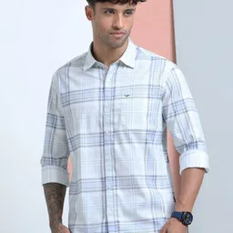 RIGS AND RAGS Checked Spread Collar Classic Regular Fit Shirt-picture-41