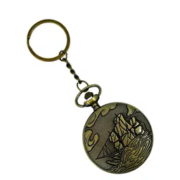 AUGEN Paris Design Retro Vintage Pocket Watch Key Chain With Key Ring image 3