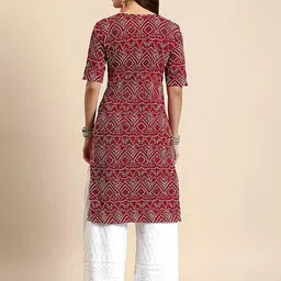 Ethnic basket Women Pack of 2 Ethnic Motifs Printed Crepe A-Line Kurta image 2
