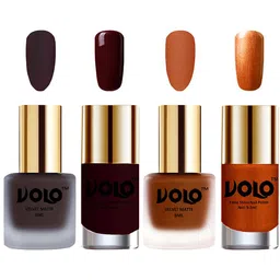 VOLO Set Of 4 Velvet Matte & Extra Shine Nail Polish - 8 ml Each - 29 - 35 - 44 - 60 image 1
