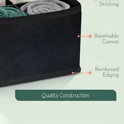 RUBOXA Black 4 Pieces Multi-Utility Organiser image 3