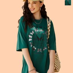 Christy World Women Pack Of 2 Oversized Graphic Printed Cotton T-shirt-picture-13