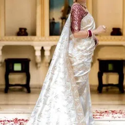 Eecoo Woven Design Zari Art Silk Banarasi Saree image 4