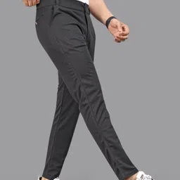 ISUEL FAB Men Grey Lycra Trousers image 4