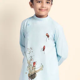 DEVOILER Boys Printed Cotton Kurta image 3