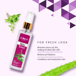 SUNNY HERBALS Skin Toner Enriched With Aloe Vera Neem Tulsi & Rose - 100 ml image 2
