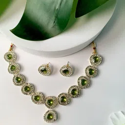 I Jewels Gold-Plated Kundan-Studded Jewellery Set-picture-15