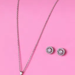 Cierra Silver-Plated AD-Studded Jewellery Set-picture-30