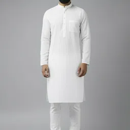 APEKTRA Men Solid Full Sleeve Regular Kurta image 1