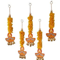 Nutts Yellow 4 Pieces Hanging Artificial Flower image 4