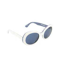 Etnia Barcelona Women Blue Lens & White Oval Sunglasses-image-30