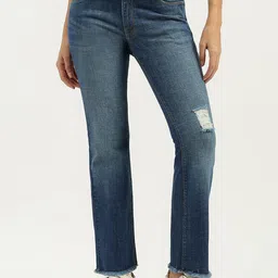 United Colors of Benetton Women High-Rise Low Distress Light Fade Jeans-picture-24