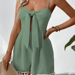 StyleCast Women Tie-Up Smocked Playsuit image 5