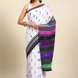 BUTA BUTI Ethnic Motifs Printed Pure Cotton Saree-image-50