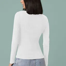 Maheshvi Women Solid Square Neck Long Sleeves Top image 4