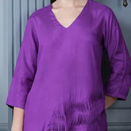 JISORA Pure Silk Tunic With Trousers Co-Ords image 3