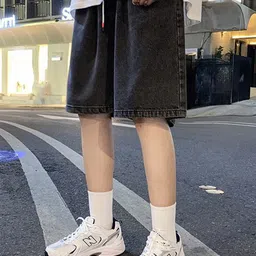 StyleCast x Revolte Men Mid Rise Loose Fit Denim Shorts-picture-11